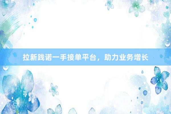 拉新践诺一手接单平台，助力业务增长